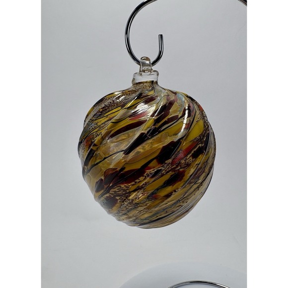 Hand-Blown Art Glass Hanging Witch Ball / Witching Orb 3-1/2" - Picture 2 of 5